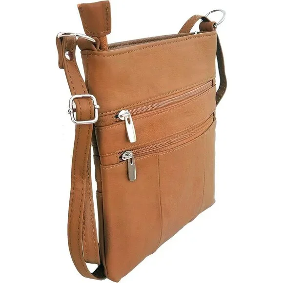 Mini Cross Body Purse Leather Small Travel Bag Multiple Pockets Adjustable Strap